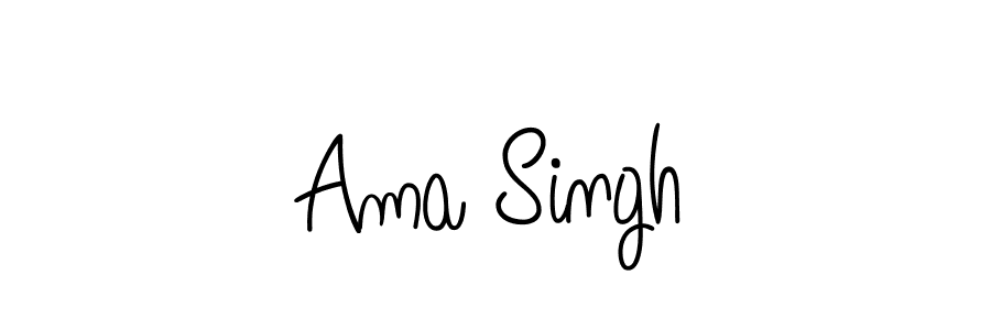 Ama Singh stylish signature style. Best Handwritten Sign (Angelique-Rose-font-FFP) for my name. Handwritten Signature Collection Ideas for my name Ama Singh. Ama Singh signature style 5 images and pictures png